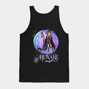 Magic Witch Tarot cards Beware potion witchy hat Witchcraft astrology Halloween Tank Top